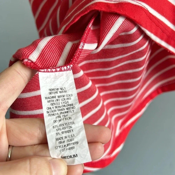 Red & White Striped Dress | Nautical | Nautical Dress | Stripes | Striped - Picture 7 of 7